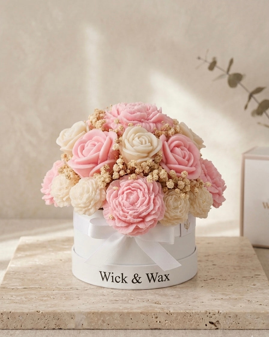 Fresh Cut Roses Candle Bouquet (small)