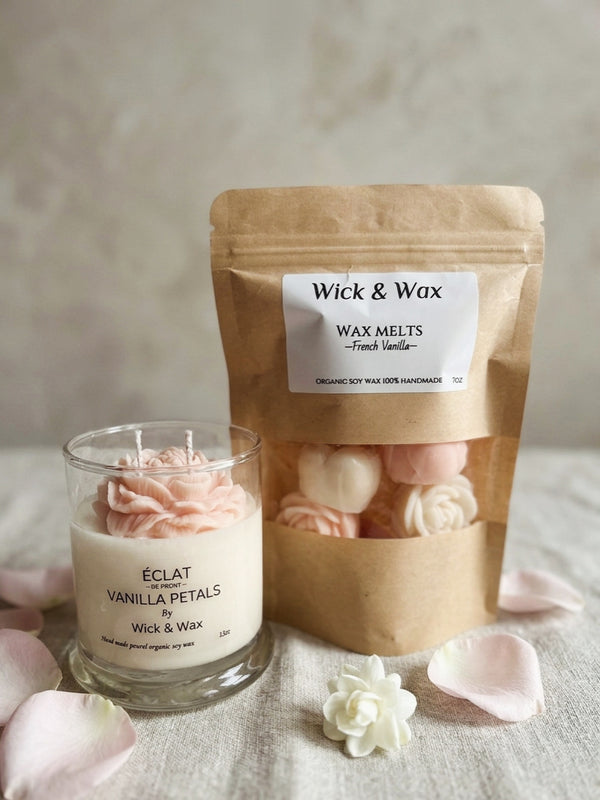Soft Vanilla Moments Candle and Wax Melt Duo