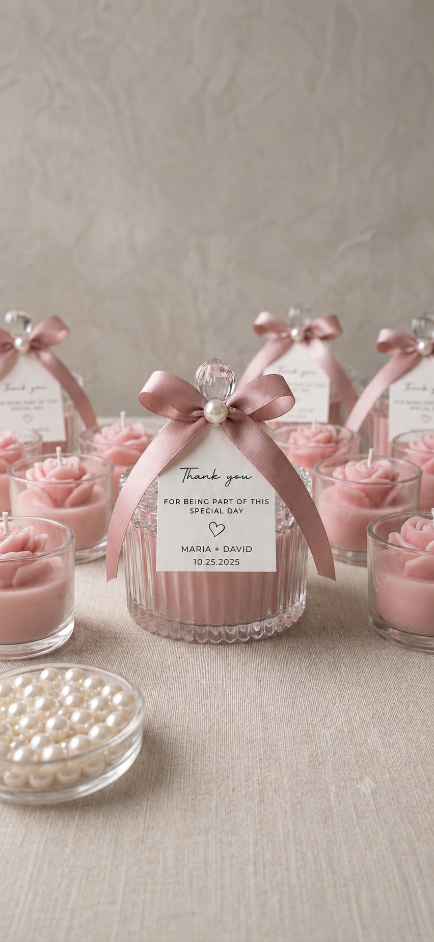 Luxury Glass Jar Candle Favors