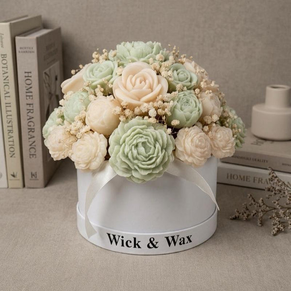 Fresh Linen Candle Bouquet